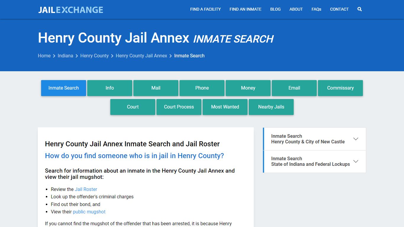 Henry County Jail Annex Inmate Search - Jail Exchange